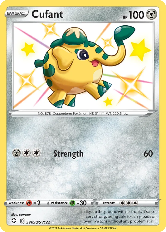 Cufant #SV090 Shining Fates Pokemon card