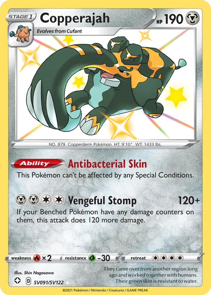 Copperajah #SV091 Shining Fates Pokemon card