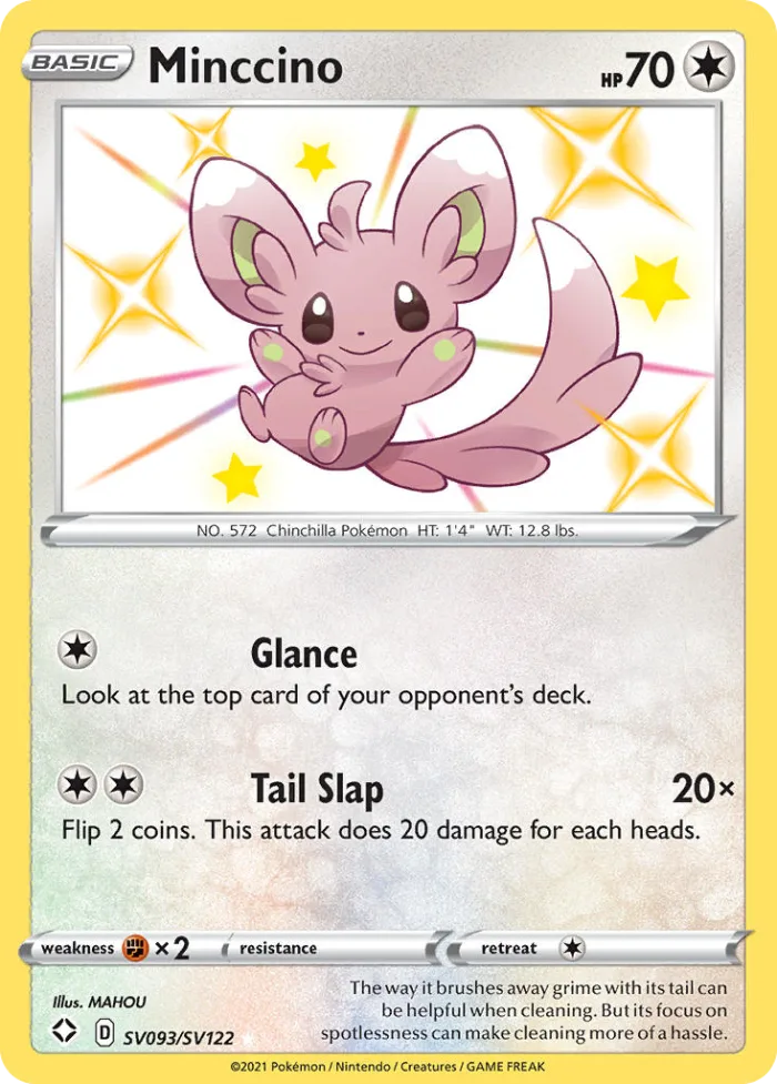 Minccino #SV093 Shining Fates Pokemon card