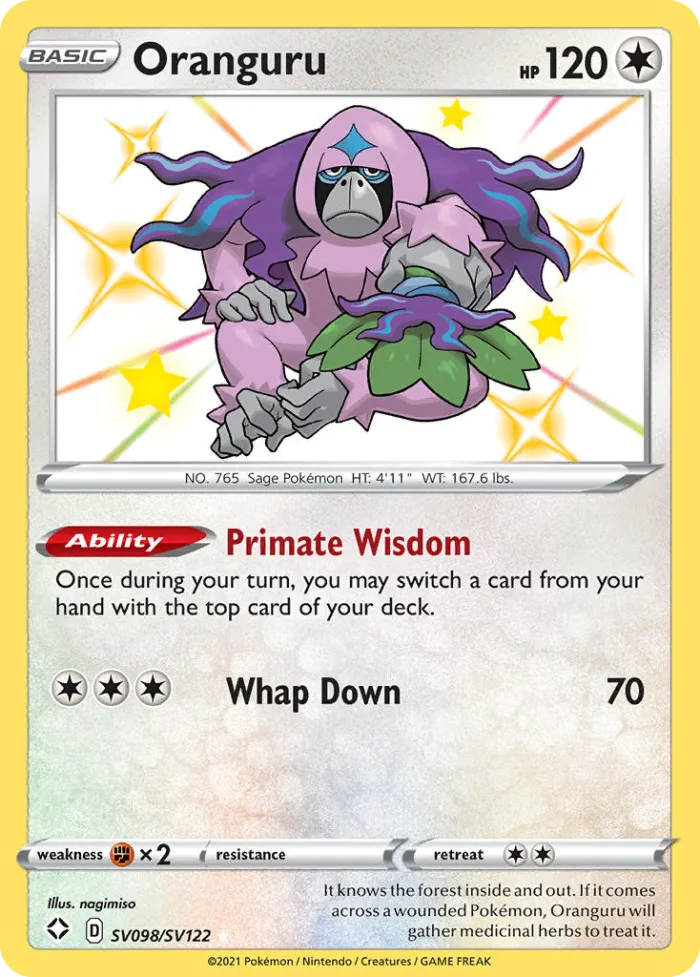 Oranguru #SV098 Shining Fates Pokemon card