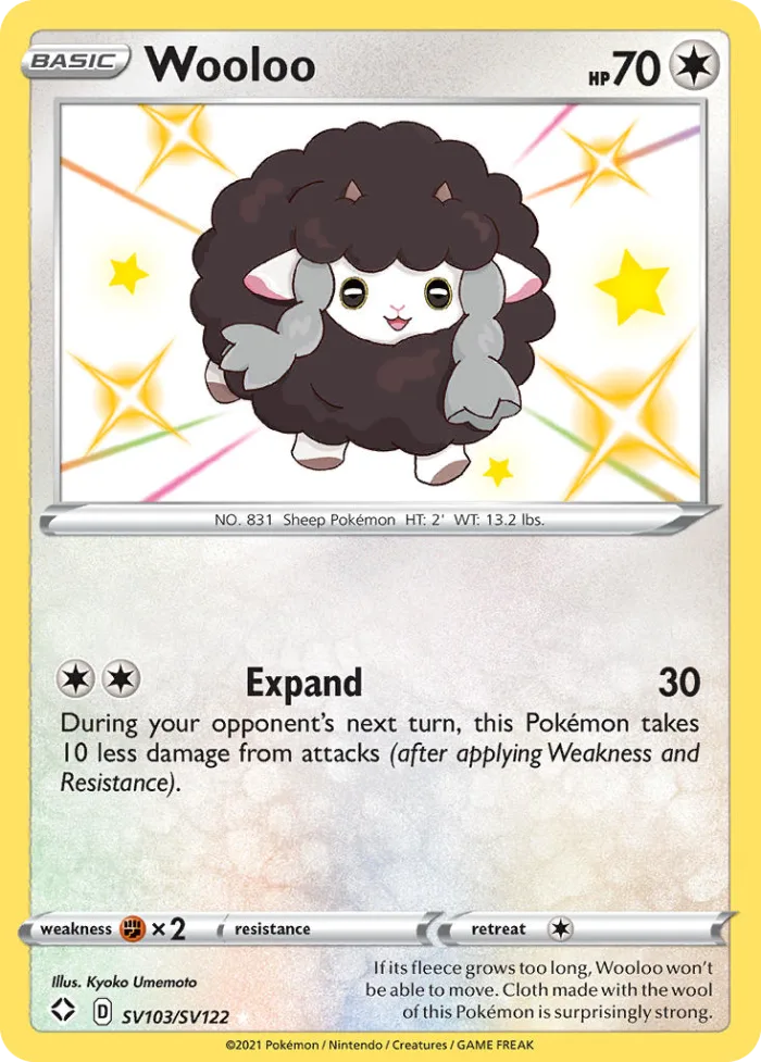 Wooloo #SV103 Shining Fates Pokemon card