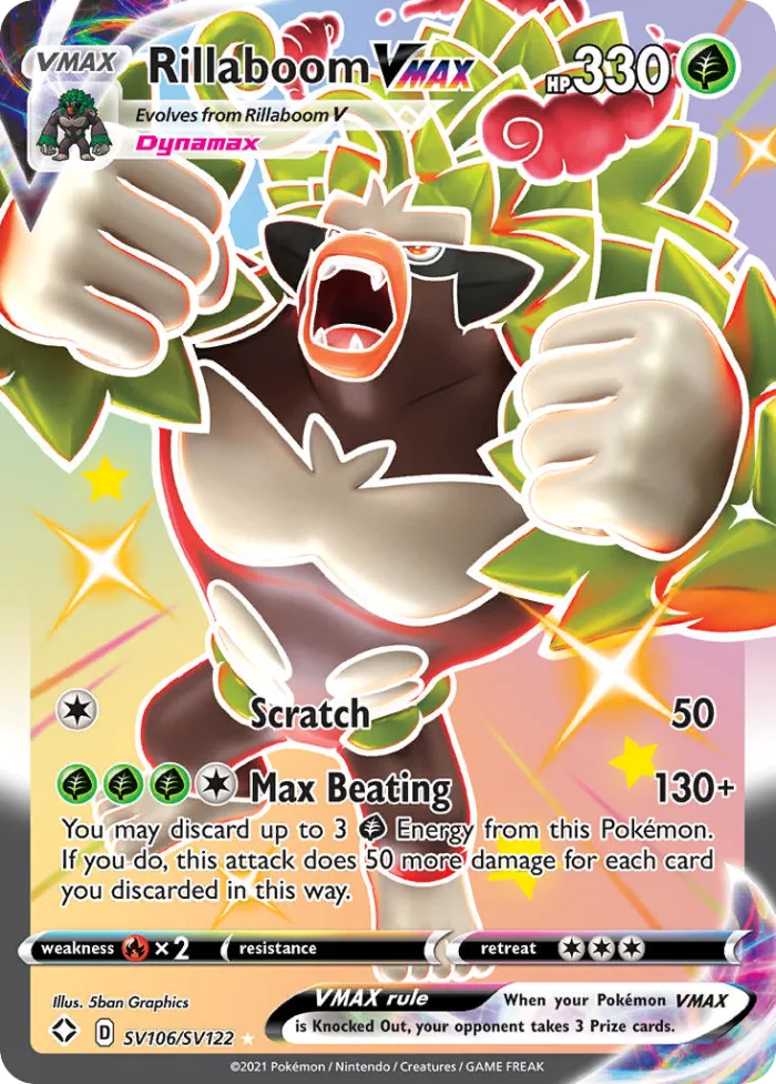 Rillaboom VMAX #SV106 Shining Fates Pokemon card