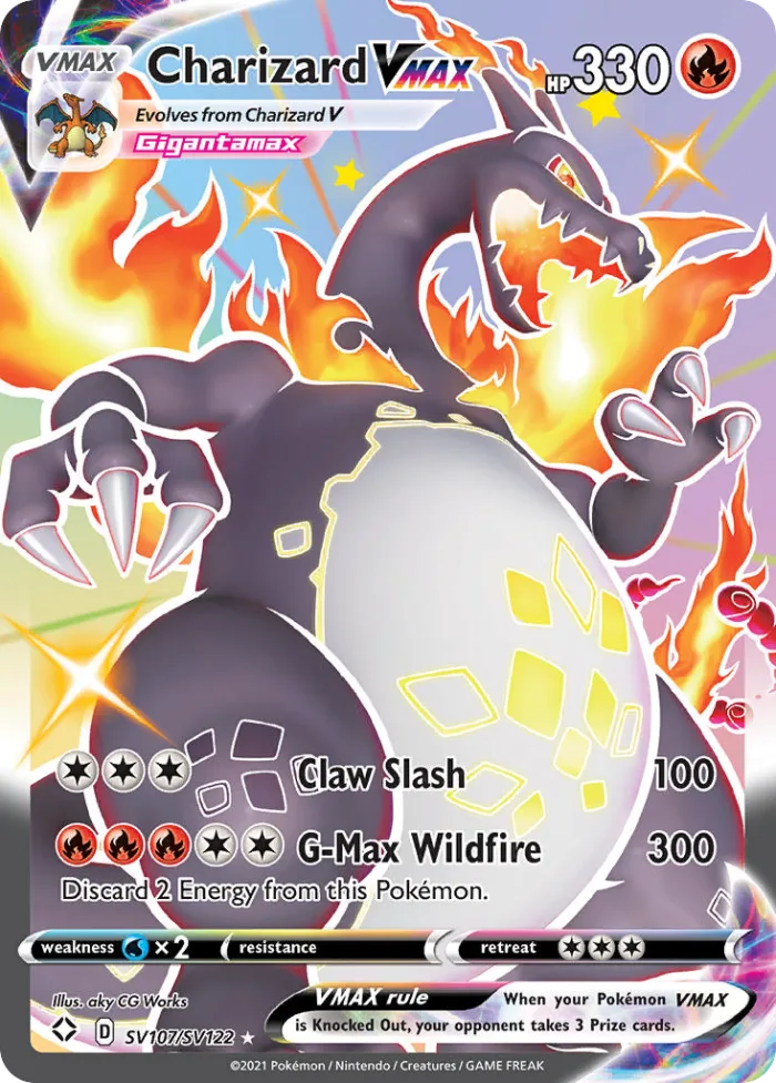 Charizard VMAX #SV107 Shining Fates Pokemon card