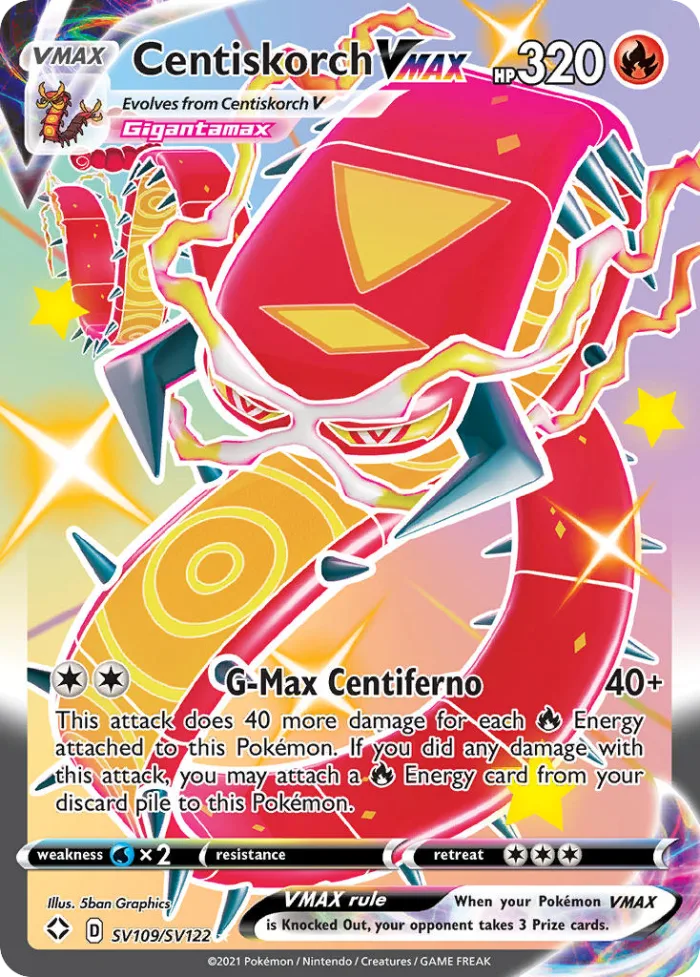 Centiskorch VMAX #SV109 Shining Fates Pokemon card