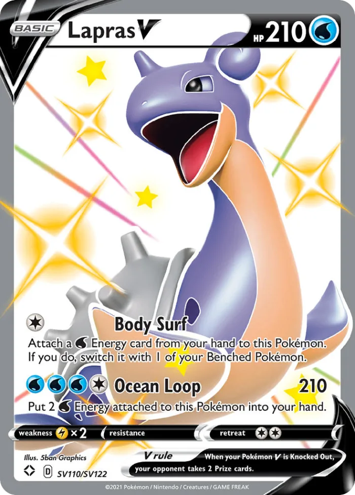 Lapras V #SV110 Shining Fates Pokemon card