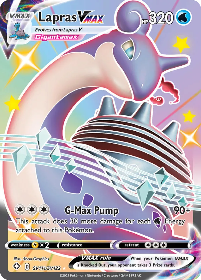 Lapras VMAX #SV111 Shining Fates Pokemon card