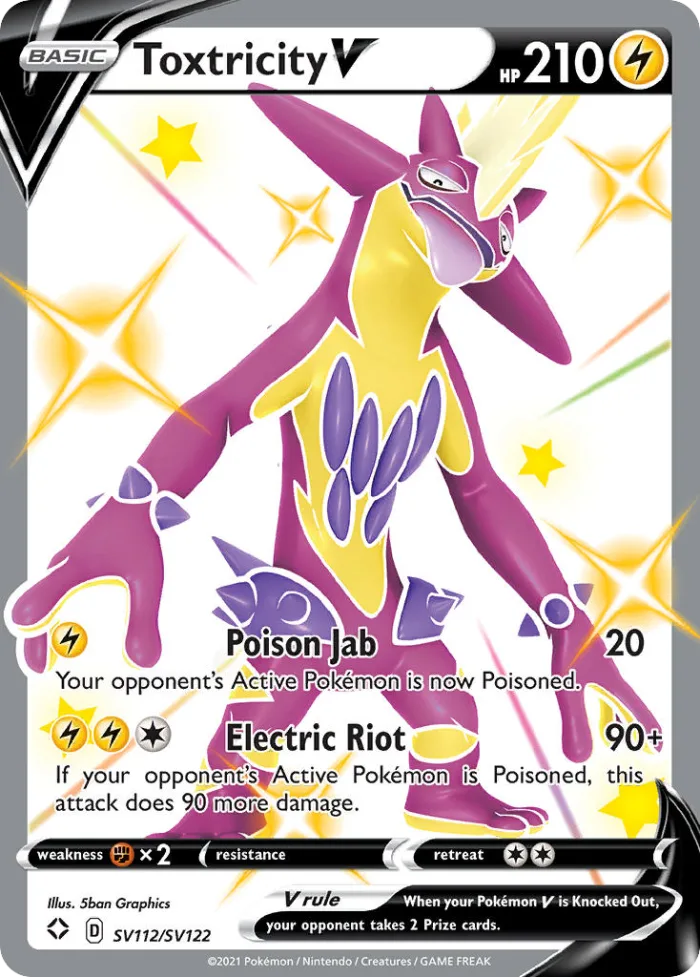 Toxtricity V #SV112 Shining Fates Pokemon card