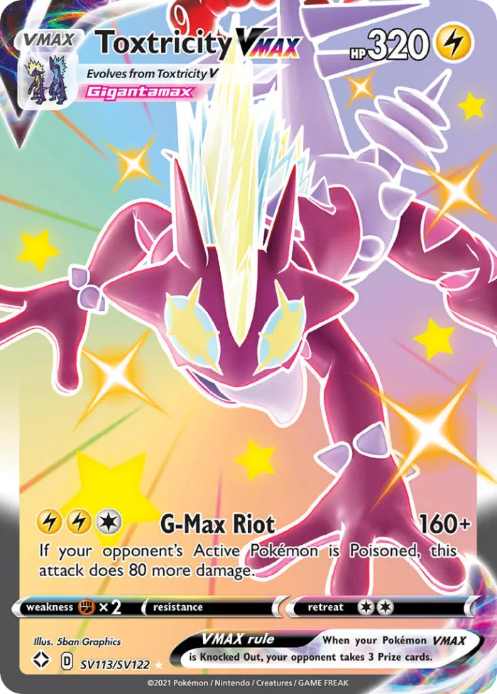 Toxtricity VMAX #SV113 Shining Fates Pokemon card