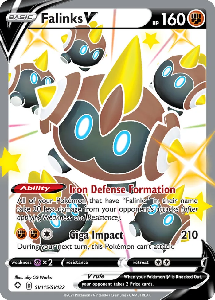 Falinks V #SV115 Shining Fates Pokemon card