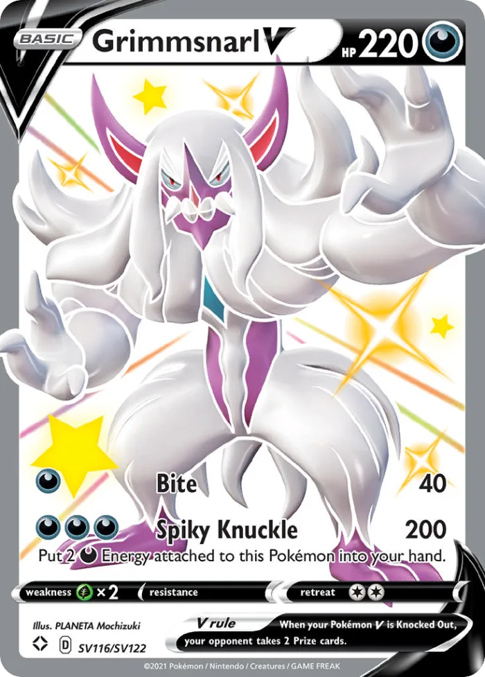Grimmsnarl V #SV116 Shining Fates Pokemon card