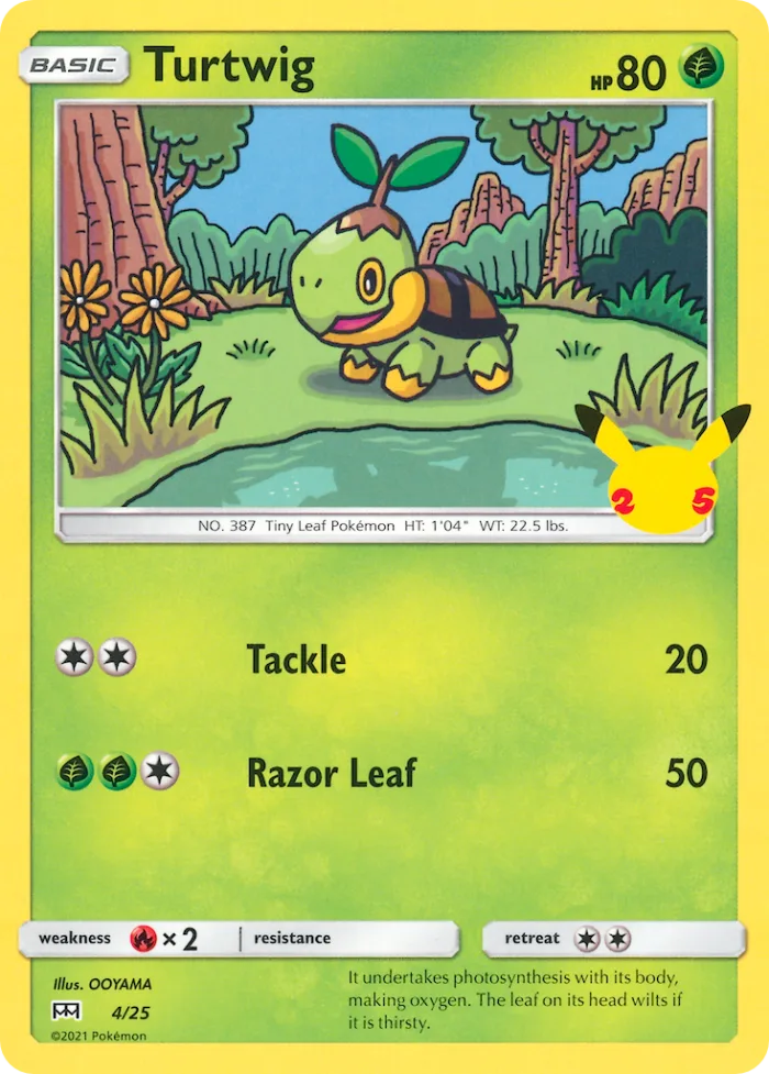 Turtwig #4 McDonald's Collection 2021 Pokemon card