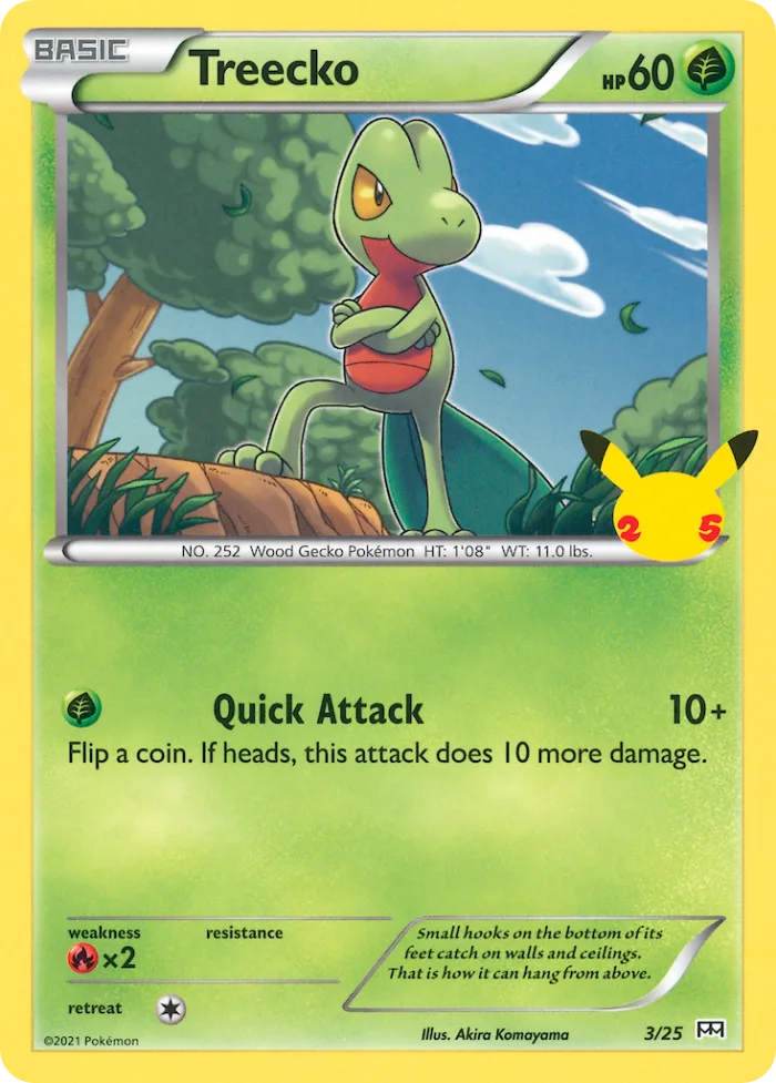 Treecko #3 McDonald's Collection 2021 Pokemon card