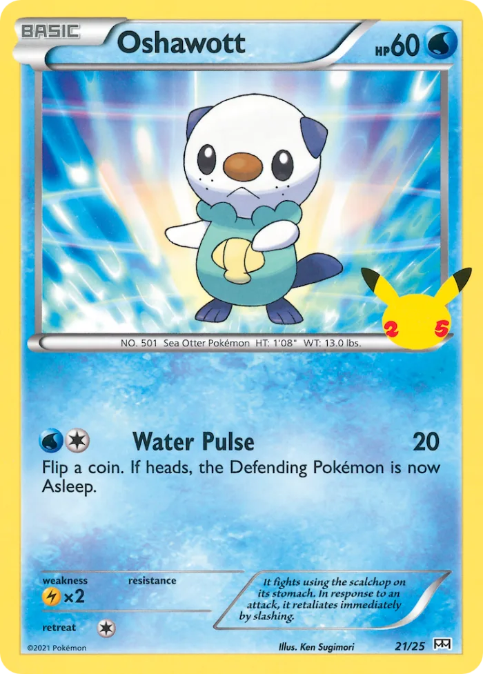 Oshawott #21 McDonald's Collection 2021 Pokemon card
