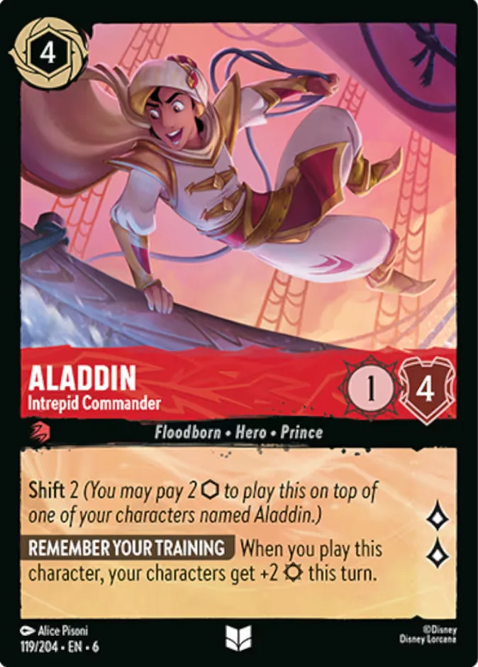Aladdin #119 Azurite Sea Disney Lorcana card