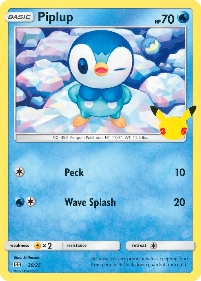 Piplup #20 McDonald's Collection 2021 Pokemon card
