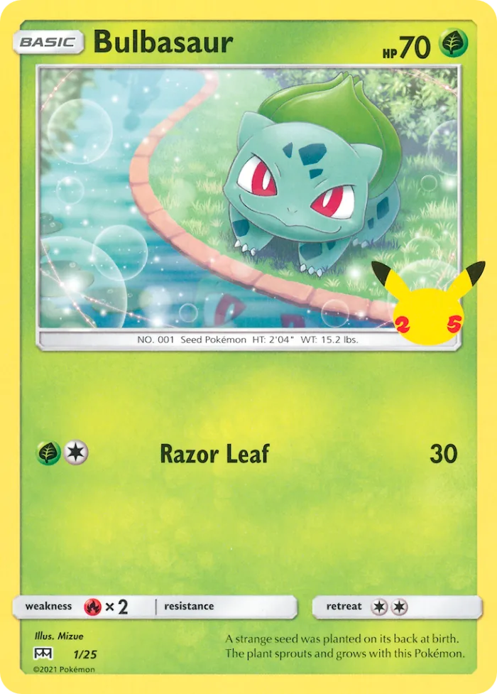 Bulbasaur #1 McDonald's Collection 2021 Pokemon card