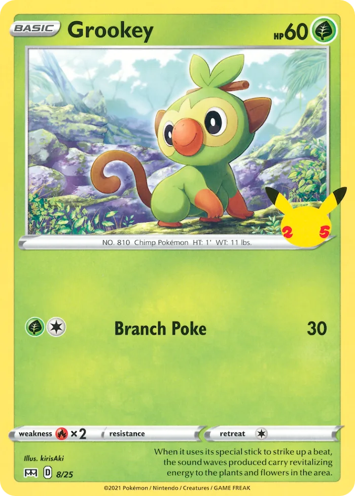 Grookey #8 McDonald's Collection 2021 Pokemon card