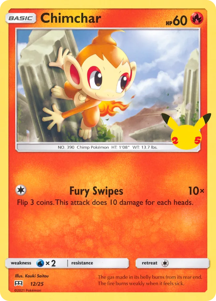 Chimchar #12 McDonald's Collection 2021 Pokemon card