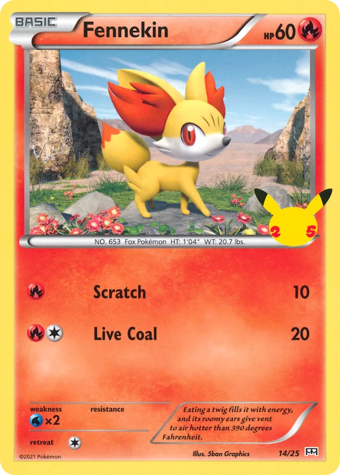 Fennekin #14 McDonald's Collection 2021 Pokemon card