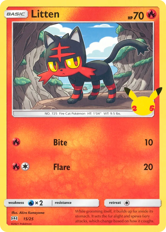 Litten #15 McDonald's Collection 2021 Pokemon card