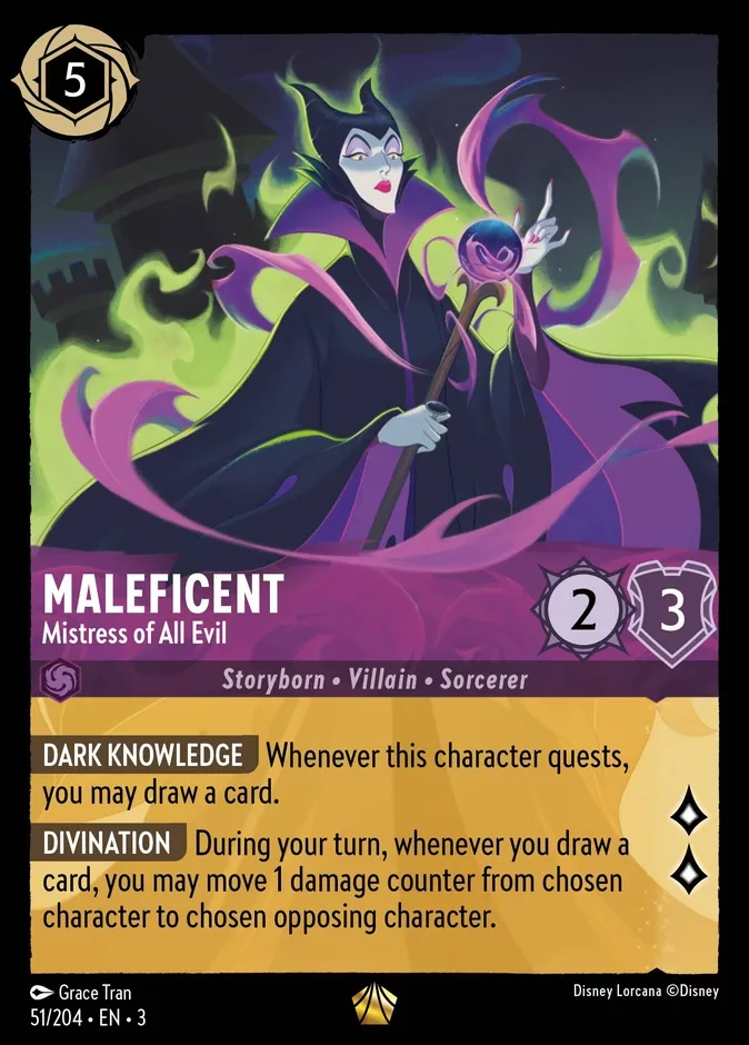 Maleficent #51 Into the Inklands Disney Lorcana card
