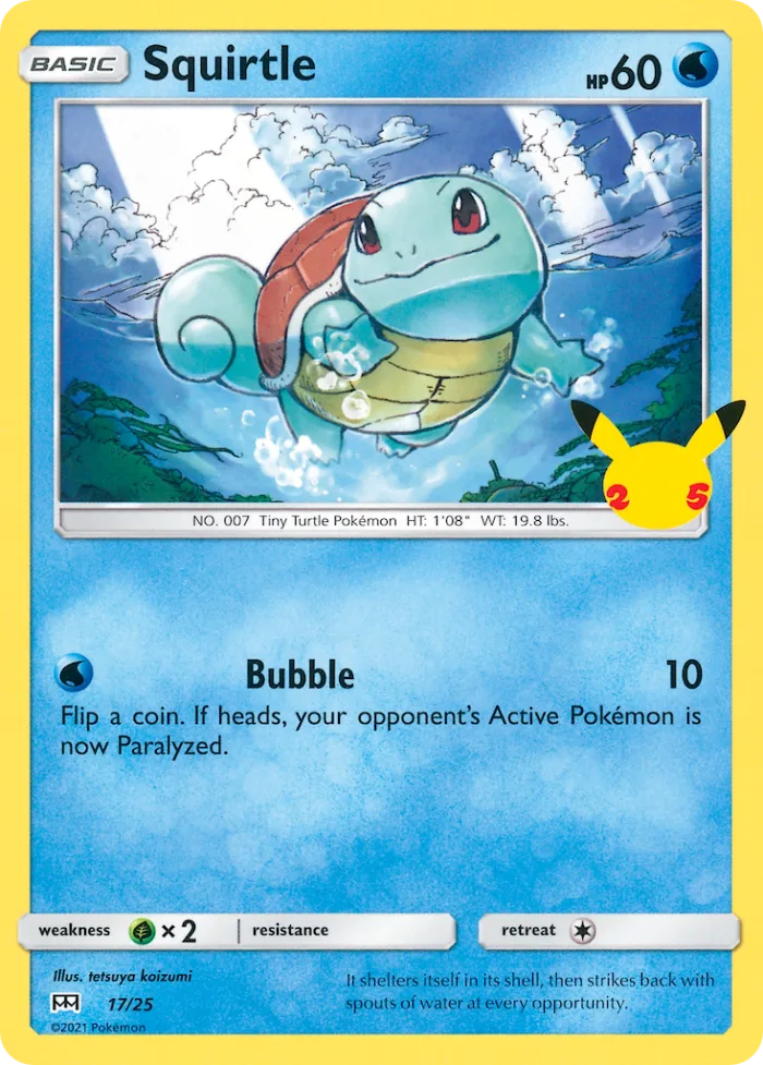 Squirtle #MCD25 17 McDonald's Collection 2021 Pokemon card