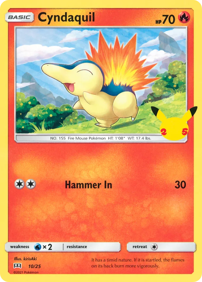 Cyndaquil #MCD25 10 McDonald's Collection 2021 Pokemon card