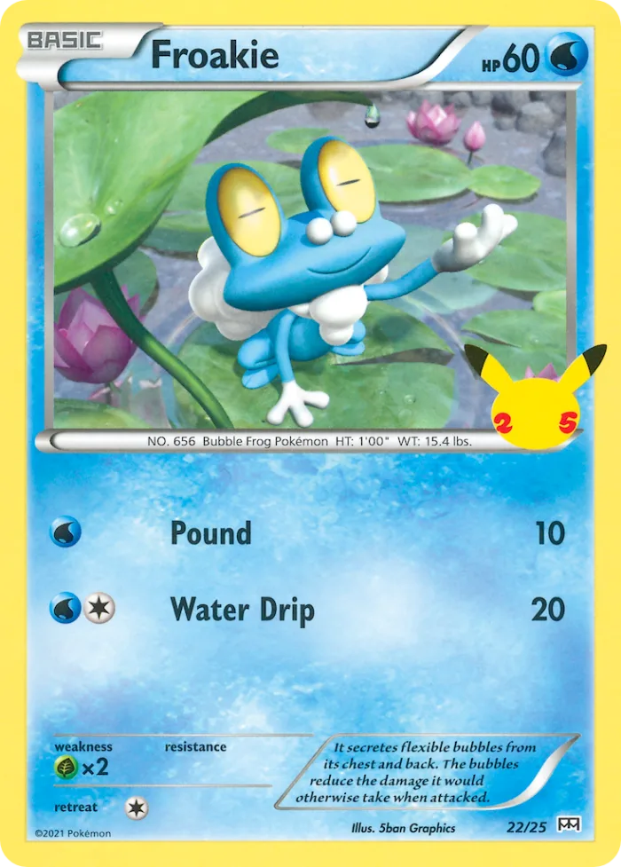 Froakie #22 McDonald's Collection 2021 Pokemon card