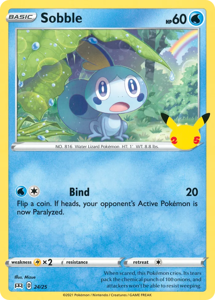 Sobble #MCD25 24 McDonald's Collection 2021 Pokemon card