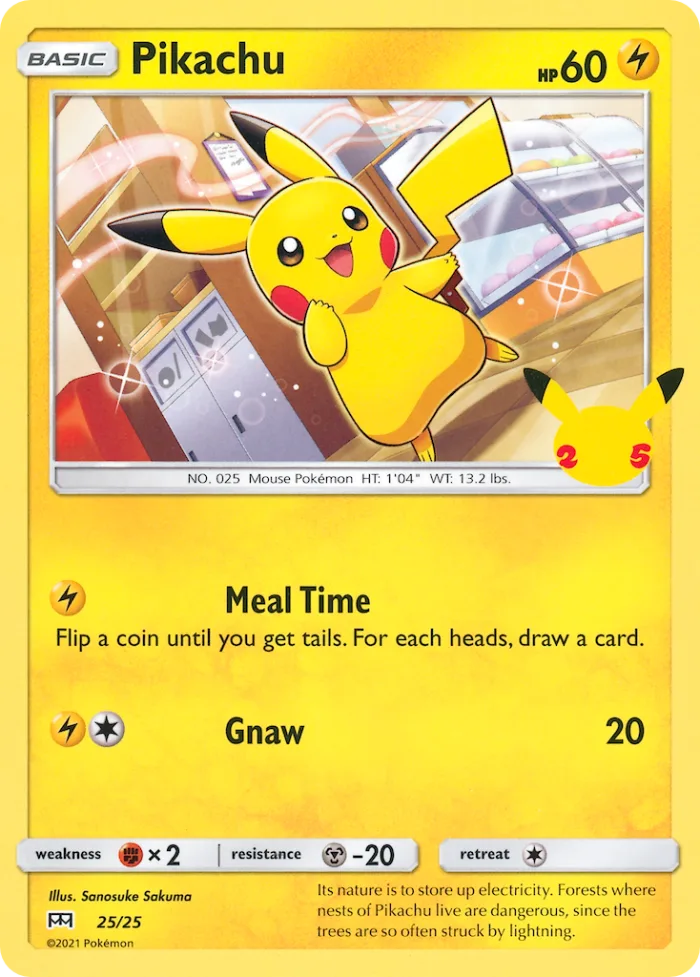 Pikachu #25 McDonald's Collection 2021 Pokemon card