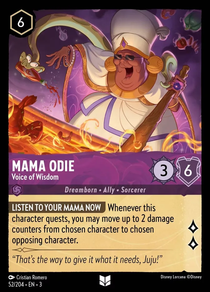 Mama Odie #52 Into the Inklands Disney Lorcana card