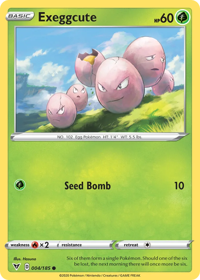 Exeggcute #4 Vivid Voltage Pokemon card