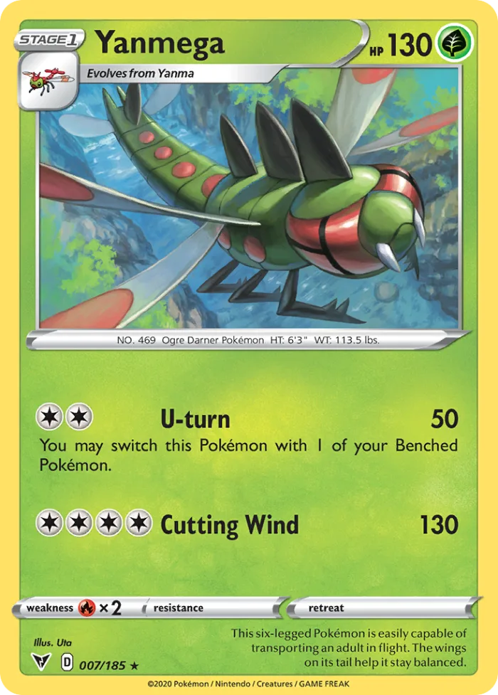 Yanmega #7 Vivid Voltage Pokemon card