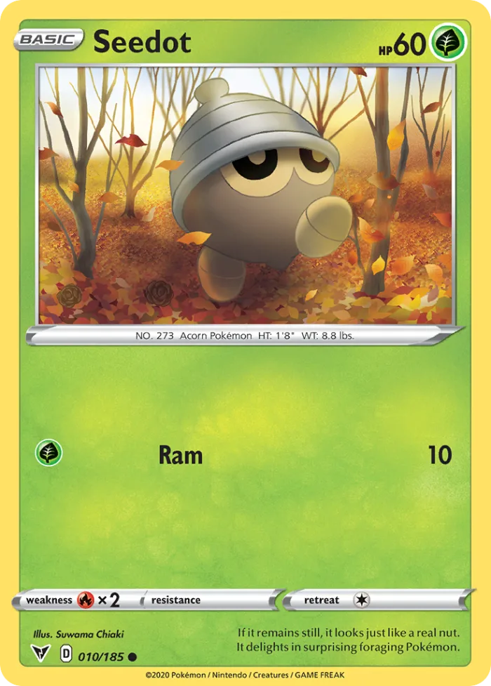 Seedot #10 Vivid Voltage Pokemon card