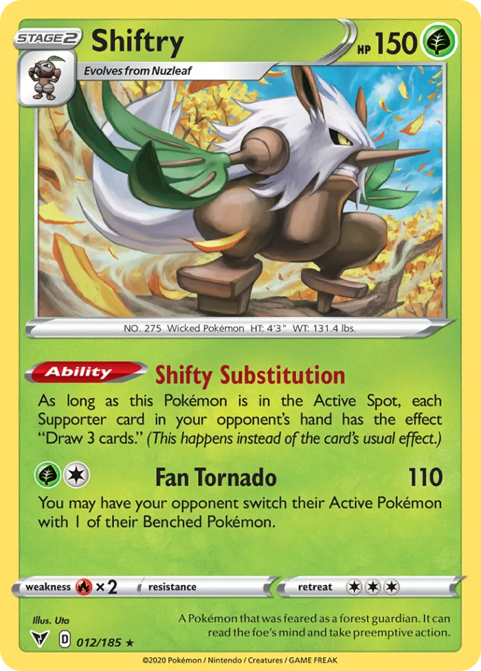 Shiftry #12 Vivid Voltage Pokemon card