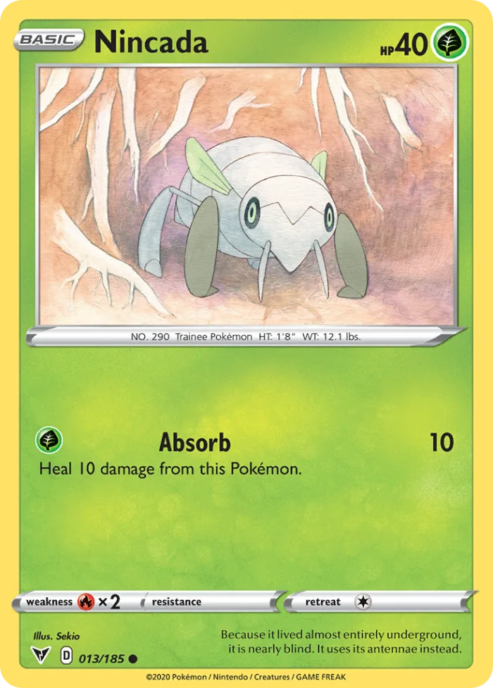 Nincada #13 Vivid Voltage Pokemon card