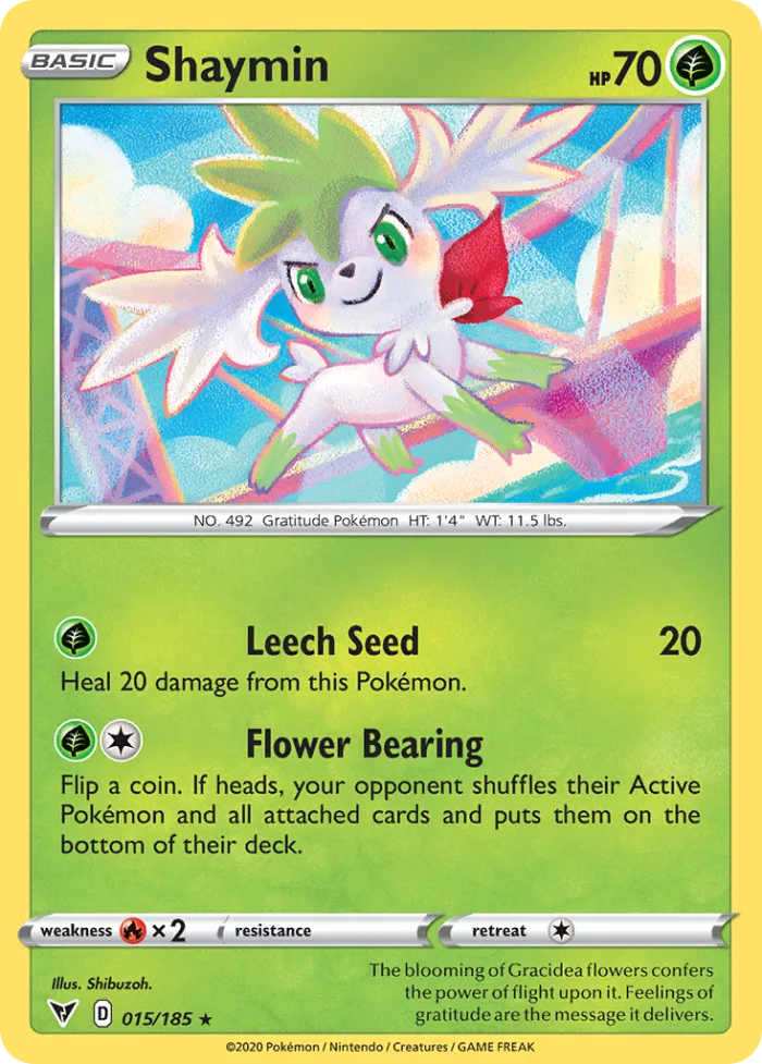Shaymin #15 Vivid Voltage Pokemon card