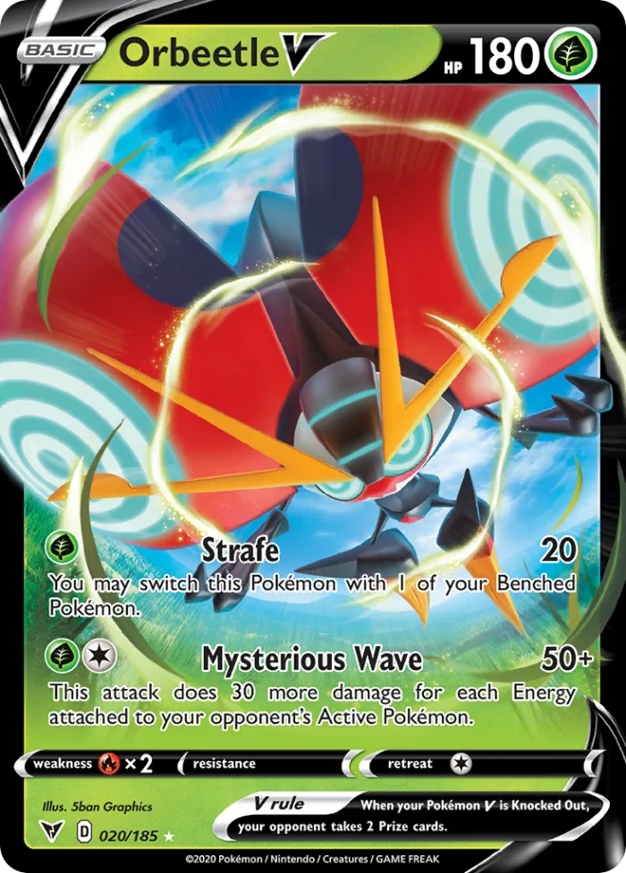 Orbeetle V #20 Vivid Voltage Pokemon card