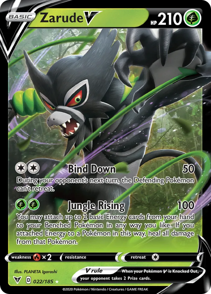 Zarude V #22 Vivid Voltage Pokemon card