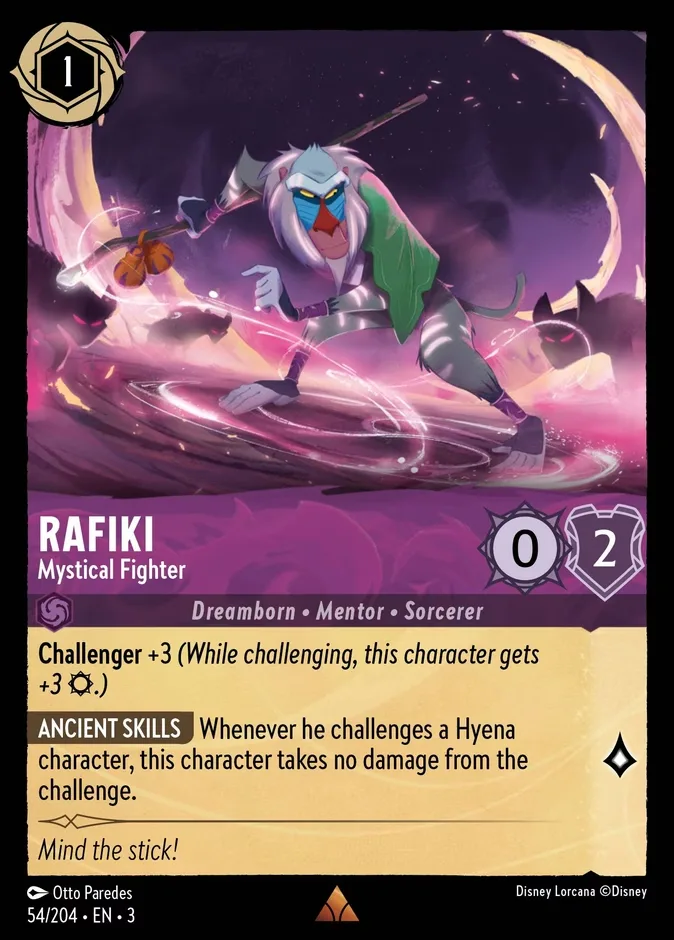 Rafiki #54 Into the Inklands Disney Lorcana card