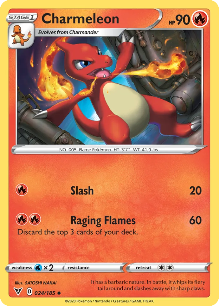 Charmeleon #24 Vivid Voltage Pokemon card