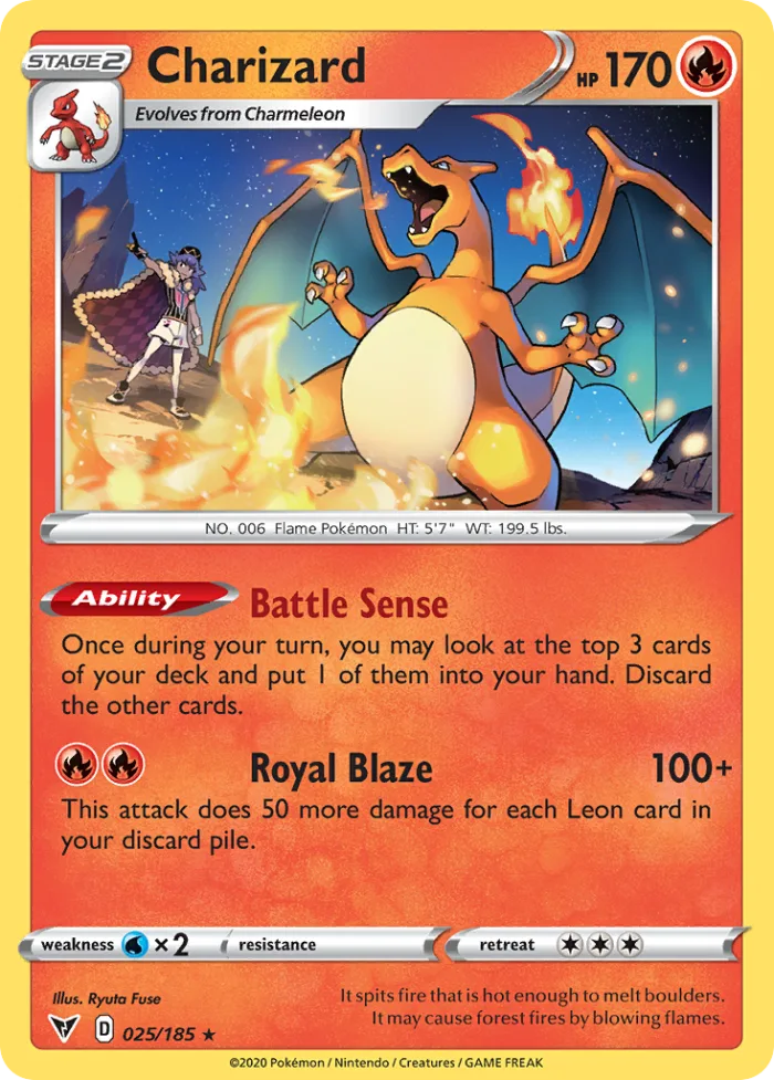 Charizard #25 Vivid Voltage Pokemon card