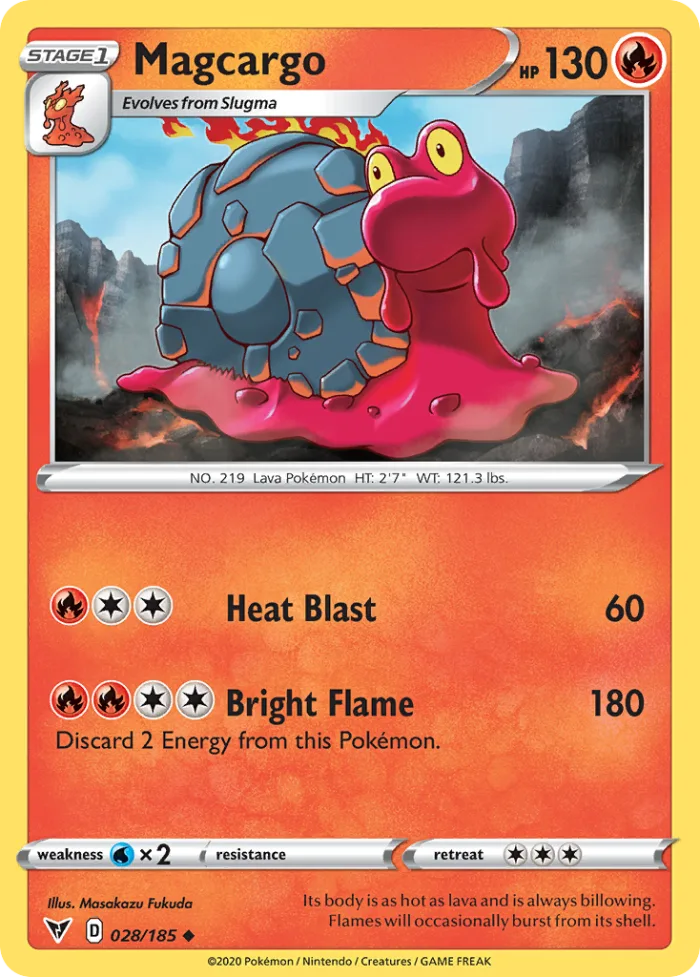 Magcargo #28 Vivid Voltage Pokemon card