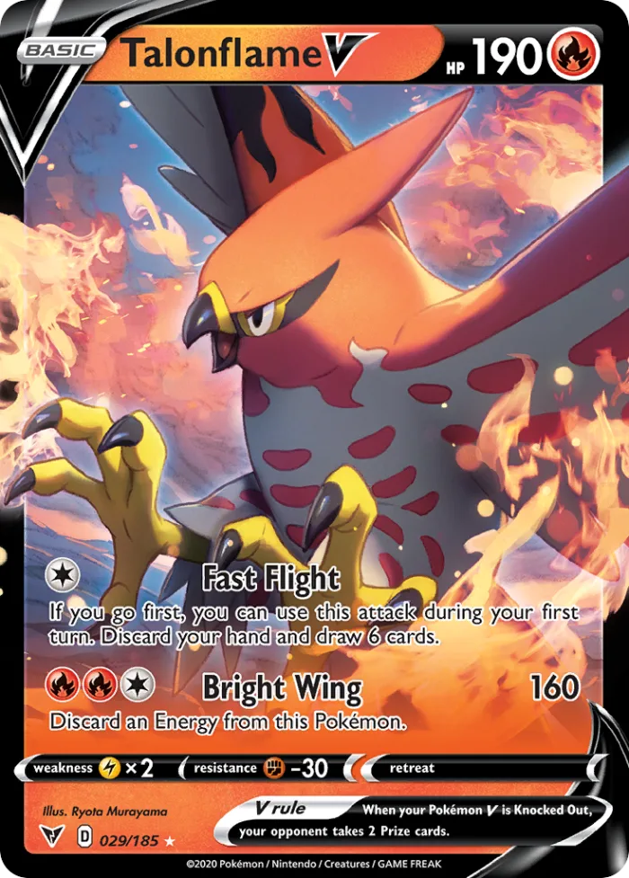 Talonflame V #29 Vivid Voltage Pokemon card