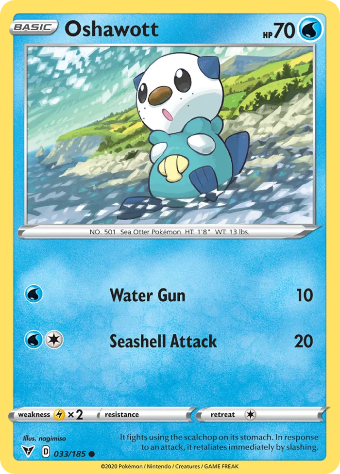 Oshawott #33 Vivid Voltage Pokemon card