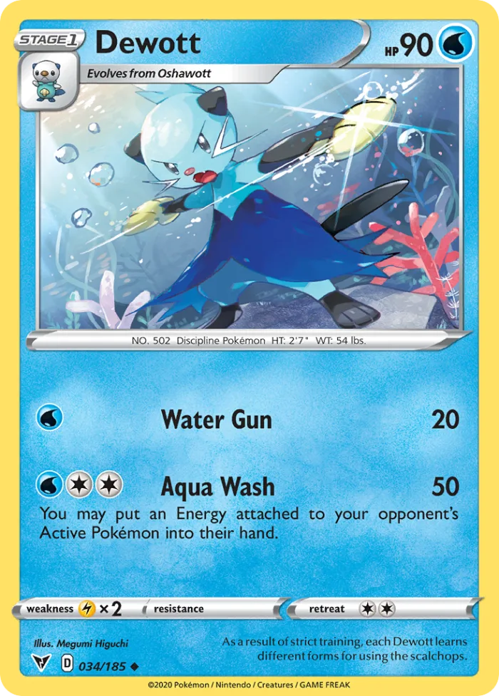 Dewott #34 Vivid Voltage Pokemon card