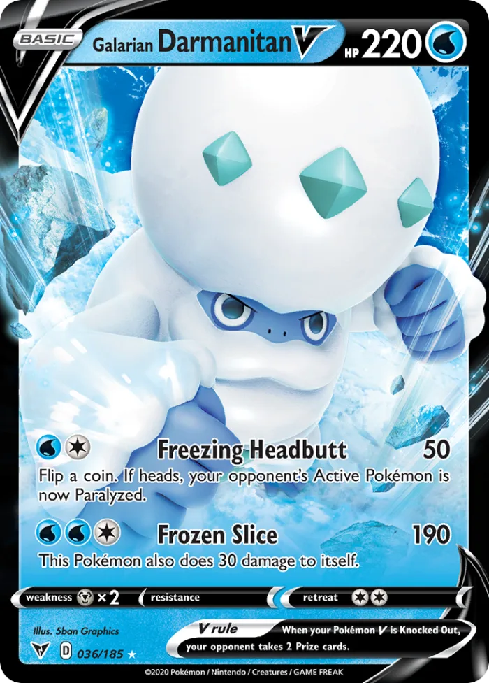 Galarian Darmanitan V #36 Vivid Voltage Pokemon card