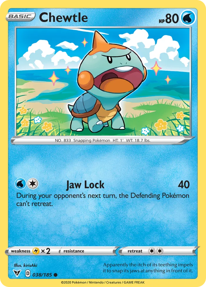 Chewtle #38 Vivid Voltage Pokemon card