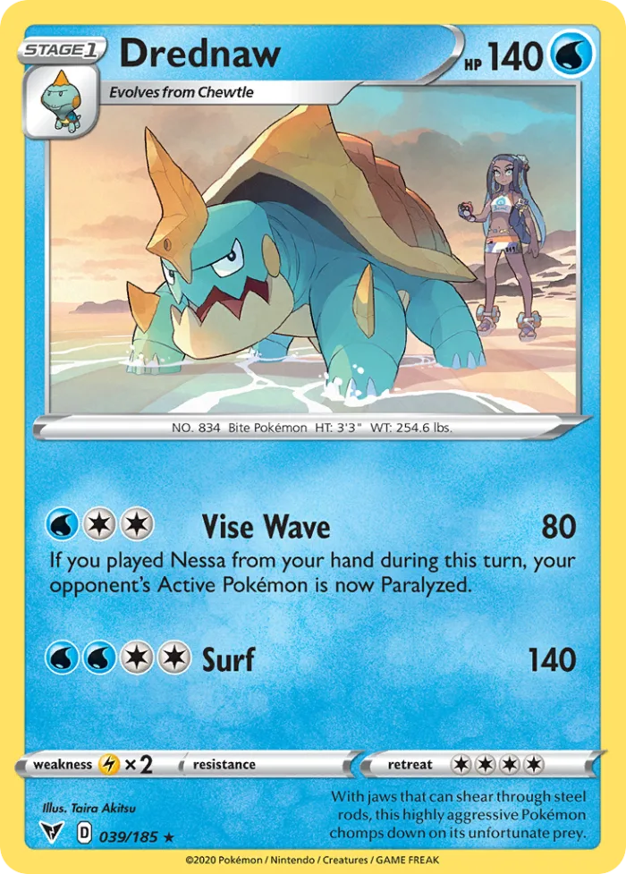 Drednaw #39 Vivid Voltage Pokemon card
