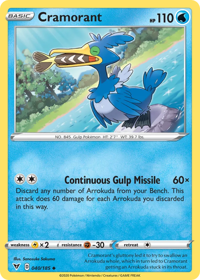 Cramorant #40 Vivid Voltage Pokemon card
